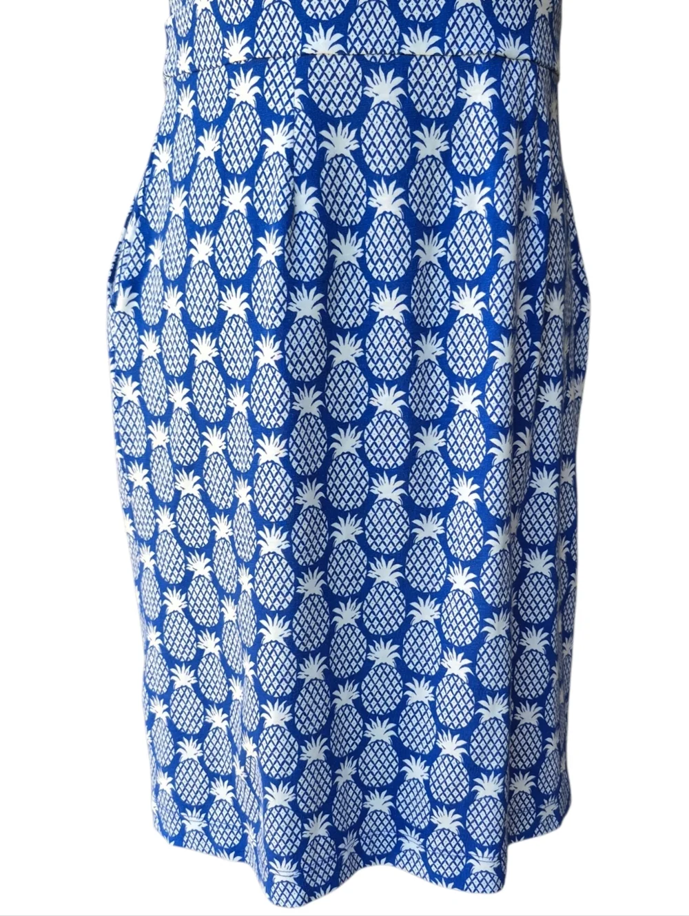 Boden Florrie Jersey Pineapple Print Dress Pockets Size 8 - Picture 8 of 16
